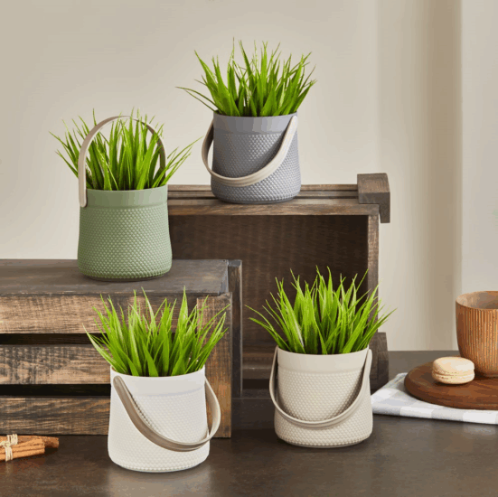 Iris E5764 Dekoráció művirággal cserépben 11x18cm - Többféle