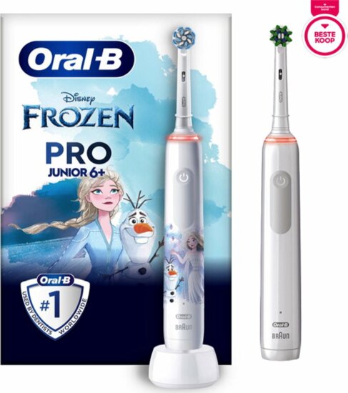 Oral-B Pro 3 3000 Felnőtt + Oral-B Junior Elektromos fogkefe készlet - Fehér /Jégvarázs