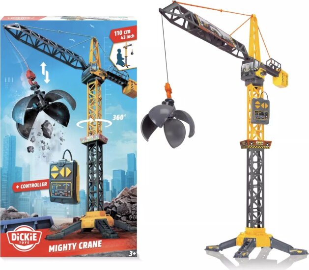 Dickie Toys Óriás daru játékszett építőjáték távirányítóval 110 cm