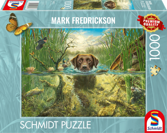 Schmidt Spiele Kutyaszeretet - Labrador a hideg vízben 1000 darabos puzzle