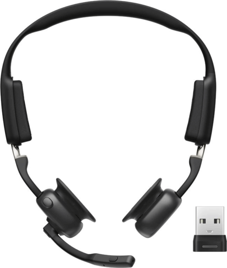 Shokz Openmeet Bluetooth USB A Wireless Headset - Fekete Shokz Openmeet Bluetooth USB A Wireless Headset - Fekete