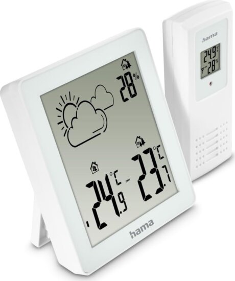 Hama Zakynthos LCD Meteorológiai Időjárás állomás Kültéri érzékelővel - Fehér Hama Zakynthos LCD Meteorológiai Időjárás állomás Kültéri érzékelővel - Fehér