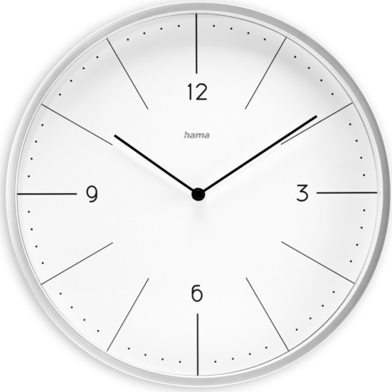 Hama 00185884 Sardinia Ketyegésmentes Analóg Falióra Ø 30cm - Szürke