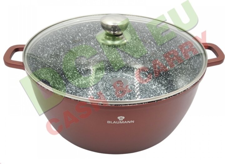 Blaumann BL-4083 Cerastone Fazék Üveg fedővel Ø 32cm 9,9L - Bronz
