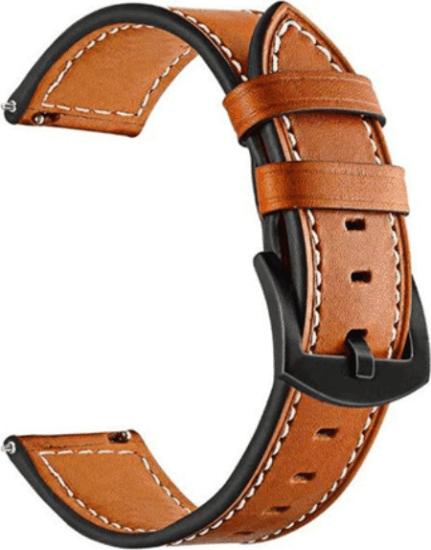 Mybandz Univerzális Elegáns Bőr szíj fekete csattal 22 mm - Barna Mybandz Univerzális Elegáns Bőr szíj fekete csattal 22 mm - Barna