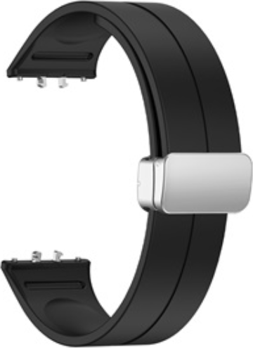 Mybandz Samsung Galaxy Fit3 Szilikon Zsanérzáras Okosóra szíj - Fekete Mybandz Samsung Galaxy Fit3 Szilikon Zsanérzáras Okosóra szíj - Fekete