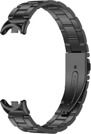 Mybandz Xiaomi Mi Band 8 Klasszikus Fém Okosóra szíj - Fekete Mybandz Xiaomi Mi Band 8 Klasszikus Fém Okosóra szíj - Fekete