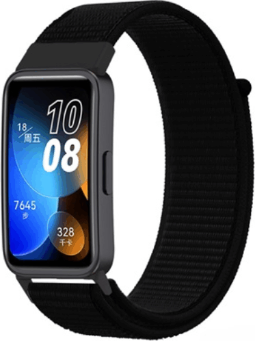 Mybandz Huawei Band 8/9 Tépőzáras Szövet Okosóra szíj - Fekete