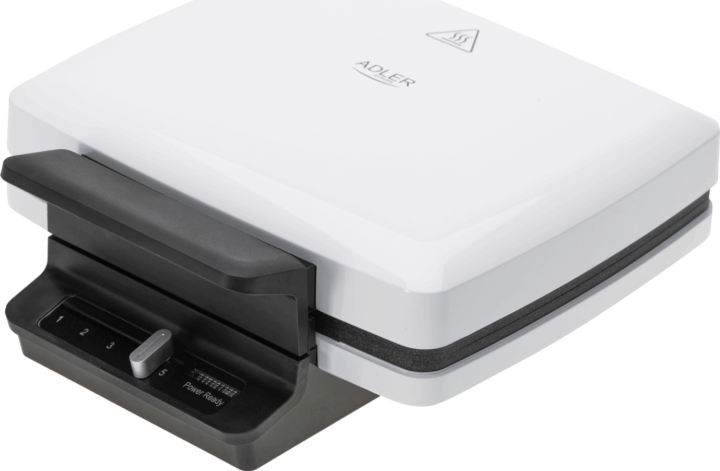 Adler AD 3085 Gofrisütő 1200W - Fehér/Fekete