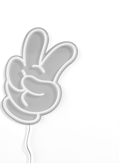 Yellowpop Disney Falra akasztható USB Neon LED Dekorációs lámpa - Peace kesztyű