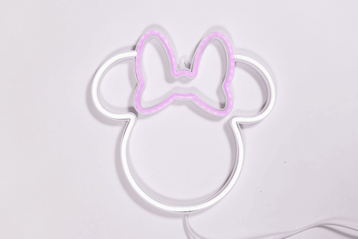 Yellowpop Disney Falra akasztható USB Neon LED Dekorációs lámpa - Minnie körvonal