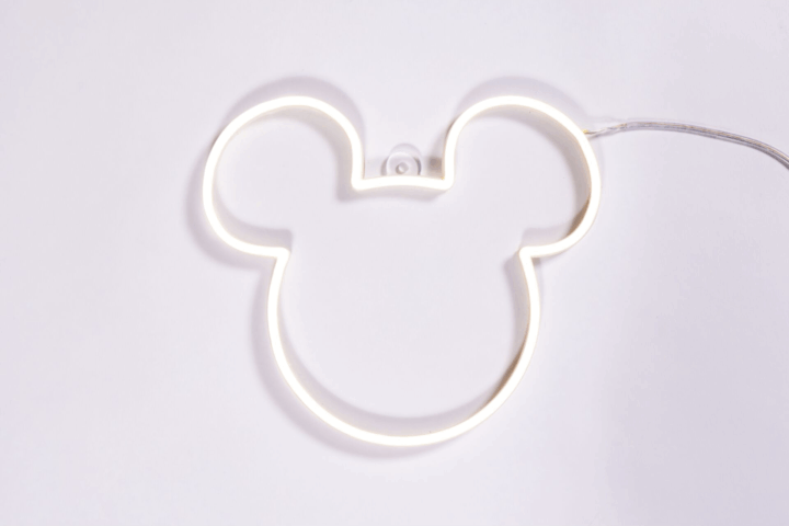 Yellowpop Disney Falra akasztható USB Neon LED Dekorációs lámpa - Mickey körvonal