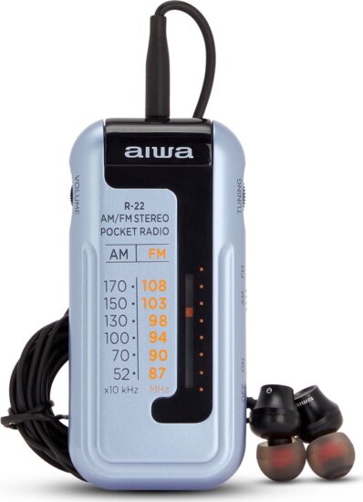 Aiwa R-22SL Hordozható FM Zsebrádió - Szürke