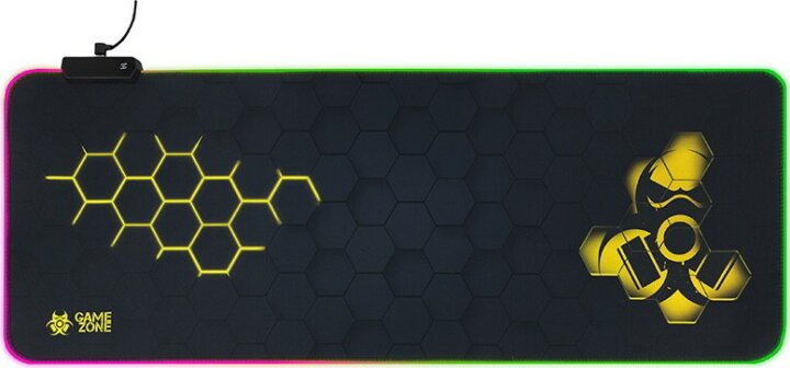 Tracer GameZone Hexy1 RGB Gaming Egérpad 300 x 800mm - Fekete mintás