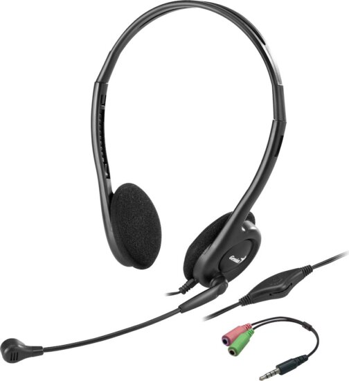 Genius HS-200C Vezetékes Fejhallgató Headset - Fekete Genius HS-200C Vezetékes Fejhallgató Headset - Fekete