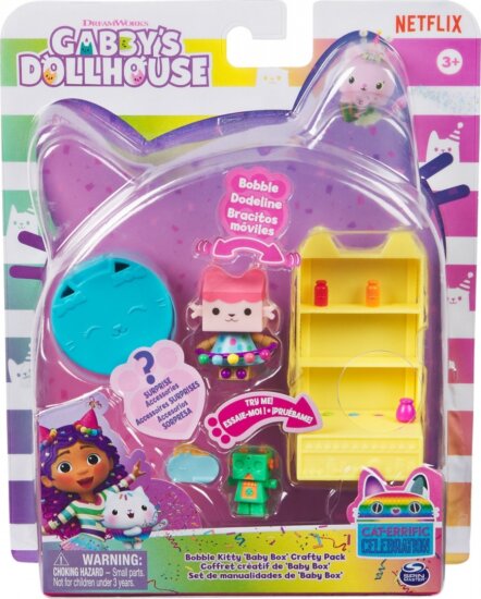 Spin Master Gabby babaháza Bobble KitFurn Bby Box figura szett
