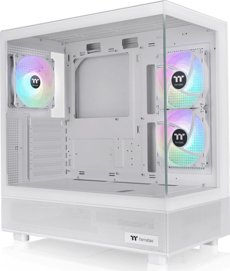 Thermaltake View 270 Plus TG Midi Torony Számítógépház + 3db 120mm ARGB ventilátor - Fehér