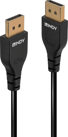 Lindy DisplayPort 1.4 apa - DisplayPort 1.4 apa Kábel 3m - Fekete