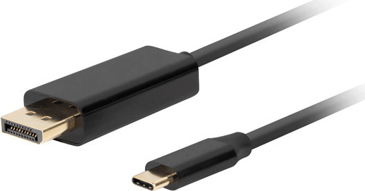 Lanberg USB-C apa - DisplayPort 1.2 apa Kábel 1.8m - Fekete Lanberg USB-C apa - DisplayPort 1.2 apa Kábel 1.8m - Fekete