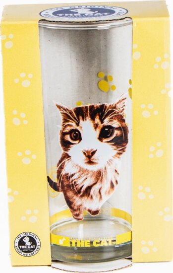 PRC Norvég macska 300ml Üdítős Üveg pohár - Átlátszó / Mintás