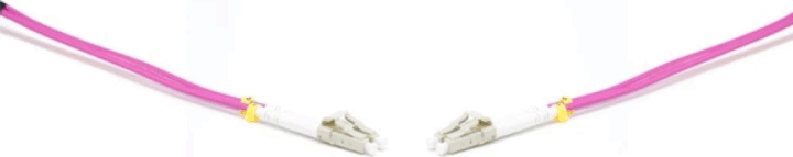 Gigalight optikai patch kábel 4xLC Duplex 0.5m - Rózsaszín