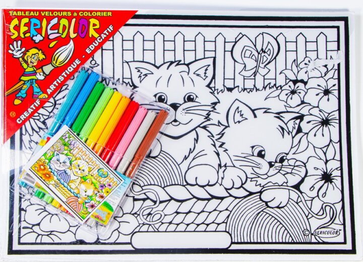 Sericolor Domború kifestő 10 db Filctollal - Többféle