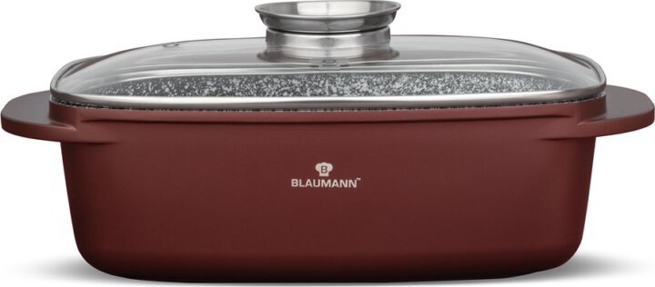 Blaumann BL-4097 Cerastone Aluminium Sütőedény Üveg fedővel 35x21 6L - Bronz