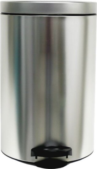 Eurogold Sirius 30 literes pedálos fém szemetes - Ezüst