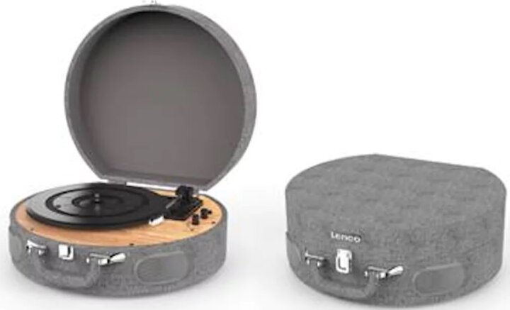 Lenco LS-66GY Bakelit Vinyl lemezjátszó hordozható kofferben - Szürke