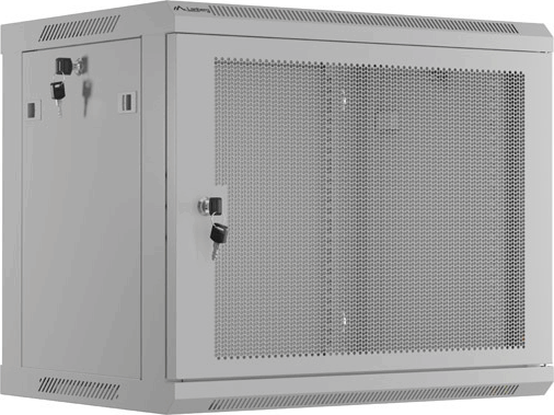 Lanberg 19" Fali rack szekrény 9U 600x450mm - Szürke Lanberg 19" Fali rack szekrény 9U 600x450mm - Szürke