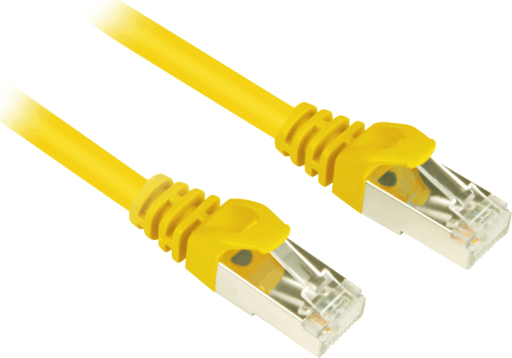 Sharkoon S/FTP Cat6 Patch kábel 1m - Sárga Sharkoon S/FTP Cat6 Patch kábel 1m - Sárga