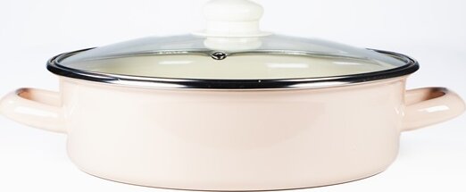 TOO LINE ROSE LOW Lábas Üveg Fedővel Ø 24cm 3,2L - Rózsaszín