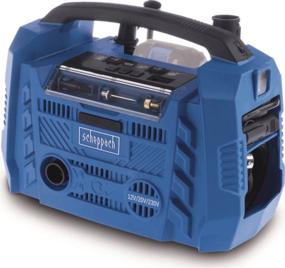Scheppach Air Force 6 Akkus Hibrid Kompresszor (20V / 12V / 230V) (akku és töltő nélkül)