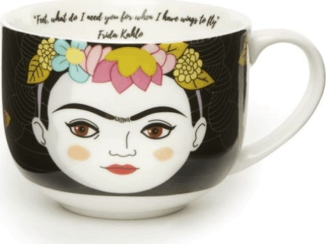 Kikkerland CU307 Frida Kahlo porcelán bögre 350ml - Mintás