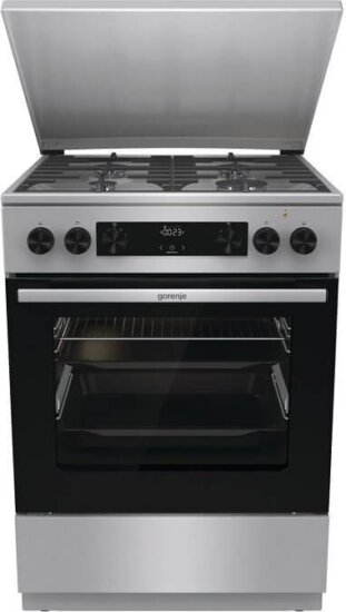 Gorenje GKS6C71XF Kombinált 4 zónás szabadonálló Gáz/Elektromos Tűzhely - Inox