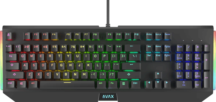 AVAX FS01 Red Switch Mechanikus Vezetékes Billentyűzet HUN - Fekete