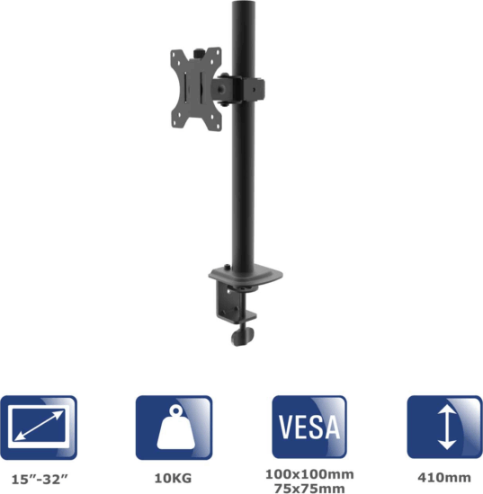 Akyga AK-MB-03 15"-32" LCD TV / Monitor asztali tartó állvány - Fekete