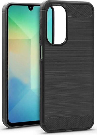 Haffner Carbon Samsung Galaxy A26 5G Szilikon Hátlapvédő Telefontok - Fekete