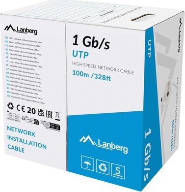 Lanberg U/UTP Cat6 RJ45 Patch kábel 100m - Szürke Lanberg U/UTP Cat6 RJ45 Patch kábel 100m - Szürke