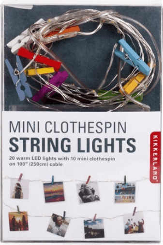 Kikkerland LT17-EU Fényképtartó LED fényfüzér 10 darab mini csipesszel