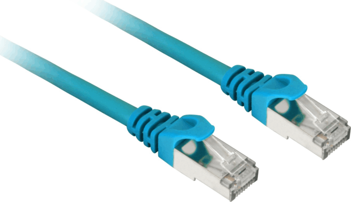 Sharkoon S/FTP Cat6 Patch kábel 1m - Kék Sharkoon S/FTP Cat6 Patch kábel 1m - Kék