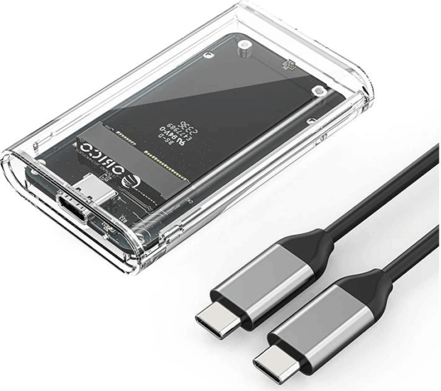 Orico TC10-MS-GR mSATA USB Type-C Külső SSD ház - Átlátszó