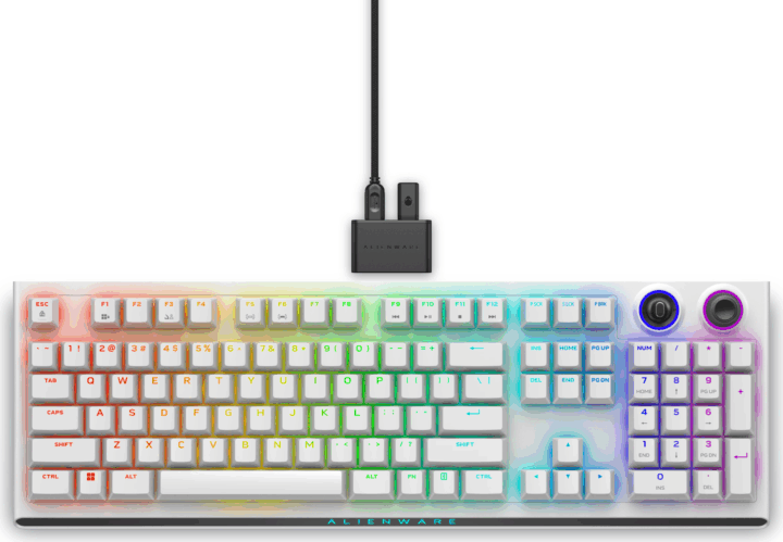 Dell Alienware Tri-Mode AW920K Wireless Mechanikus Gaming RGB Billentyűzet US - Fehér Dell Alienware Tri-Mode AW920K Wireless Mechanikus Gaming RGB Billentyűzet US - Fehér