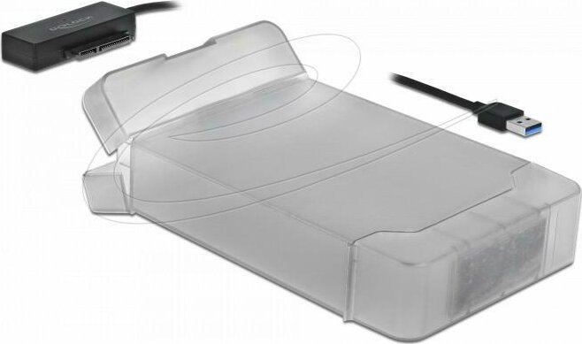DeLock 64086 3.5" USB-A 3.2 Külső HDD/SSD ház - Áttetsző