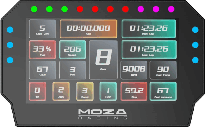 Moza Racing RS072 CM2 Verseny kijelző - Fekete