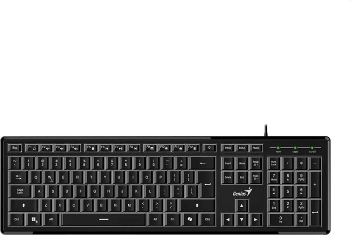 Genius SlimStar 820 Vezetékes billentyűzet - Fekete US Genius SlimStar 820 Vezetékes billentyűzet - Fekete US