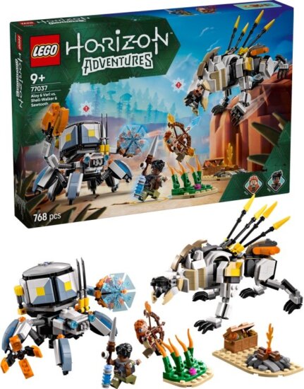LEGO® Horizon: 77037 - Aloy és Varl a páncéljáró és a fűrészfog ellen
