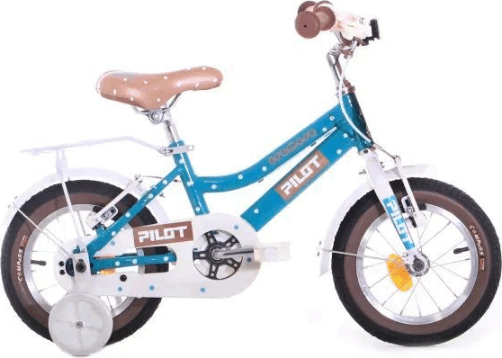 Pilot Cremose gyermekkerékpár kosárral 14" - Türkíz
