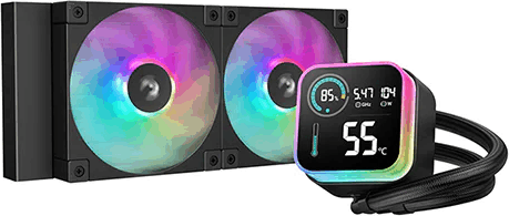 DeepCool LQ240 240mm RGB All In One Univerzális CPU Vízhűtés - Fekete