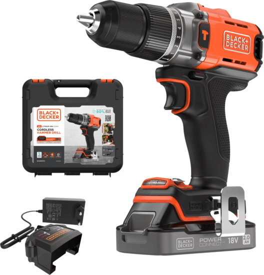 Black & Decker BCD383D1XK-QW Akkus fúró-csavarozó 1x 2Ah Akku + Töltő